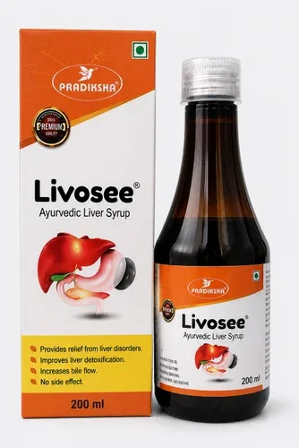 PRADIKSHA LIVOSEE LIVER SYRUP  200ML (Fatty Liver &  Detox Ayurvedic Syrup)